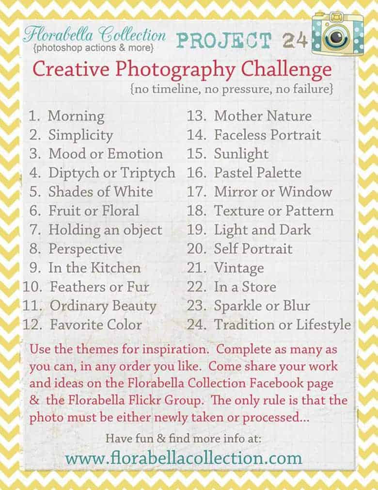 Photography ideas and photography challenges, also great instagram ideas!