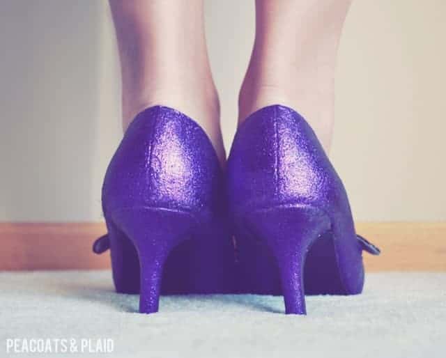 Easy DIY Glitter High Heels