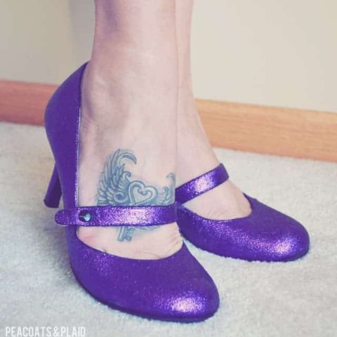 Easy DIY Glitter High Heels