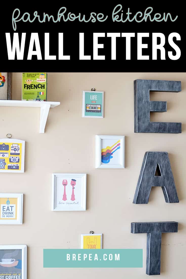 Farmhouse Kitchen Wall Letters