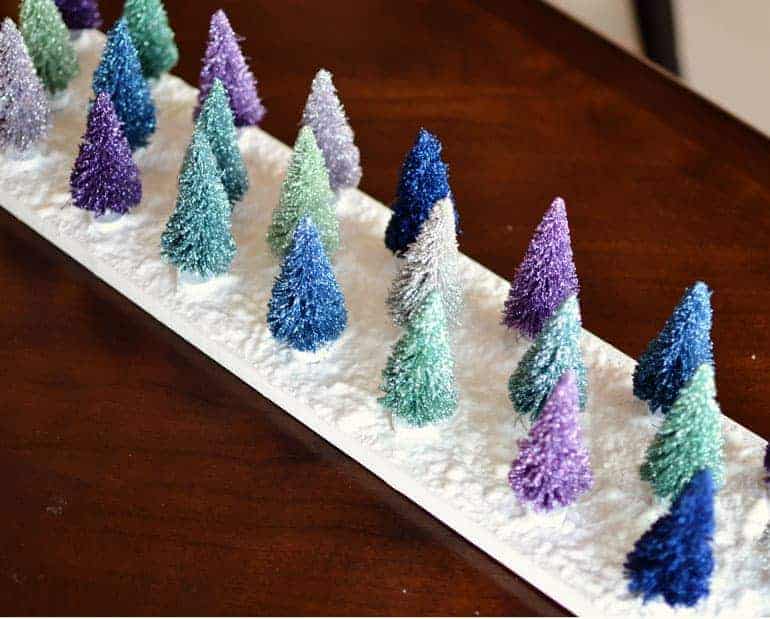 How to make colorful bottle brush trees without dye