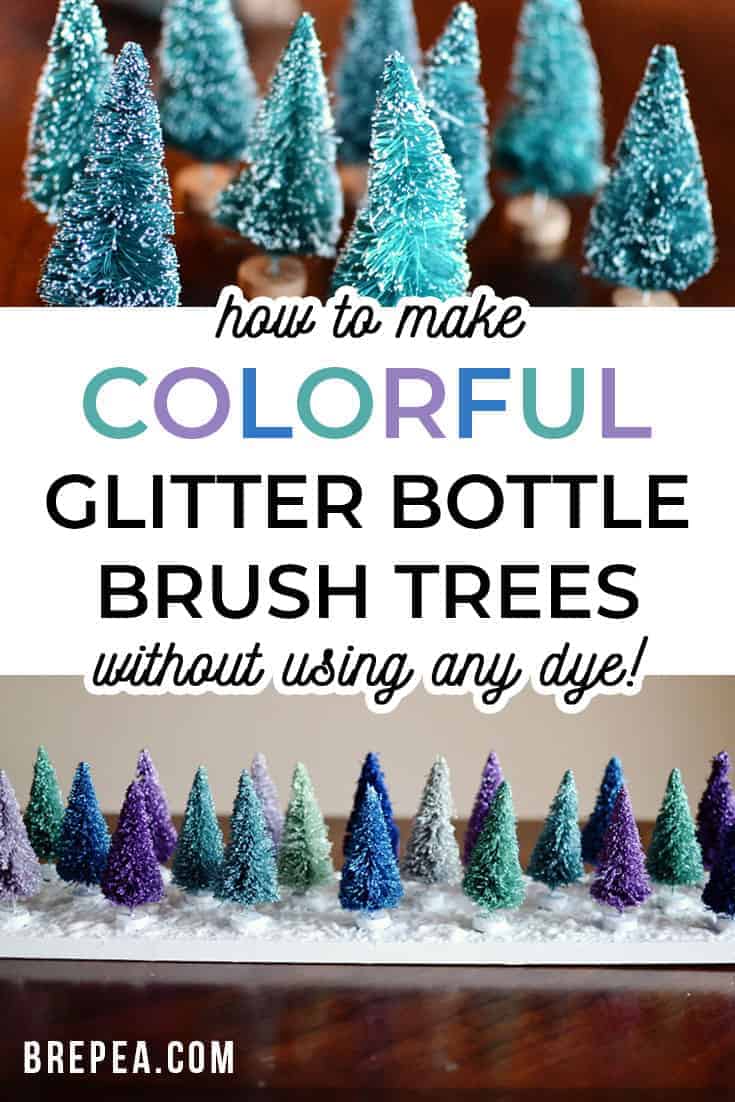 How to make colorful bottle brush trees without using dye