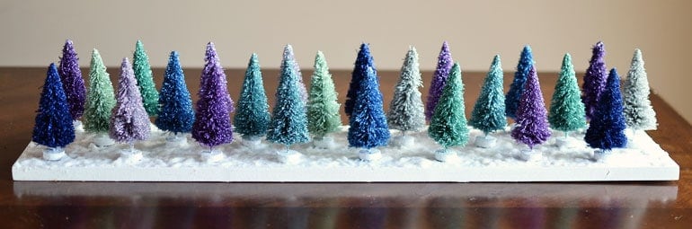 How to make bottle brush trees without using dye