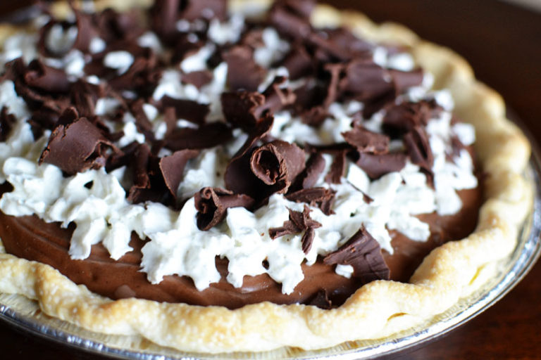 Homemade french silk pie