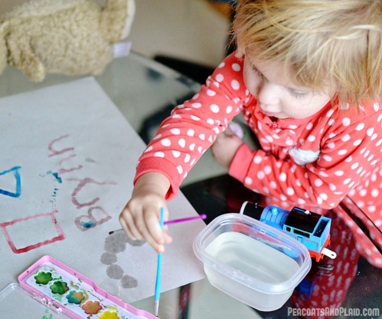 Watercolor painting with Bean