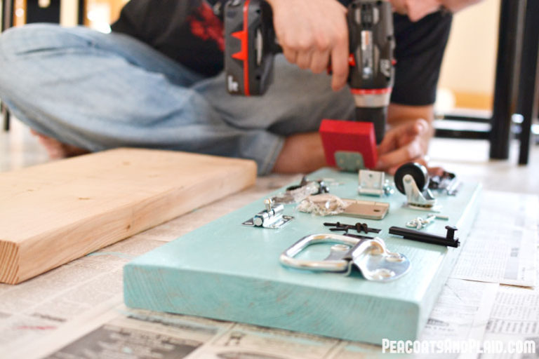 DIY Toddler Busy Latch Board