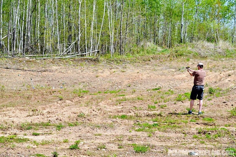 Gun target shooting.