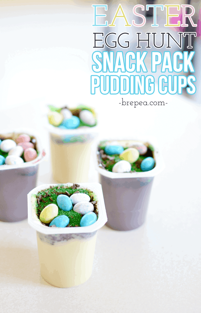 It's simple for Mom to get the kids involved with this fun, cute, and easy Easter dessert for kids: Easter Egg Hunt Pudding Cups