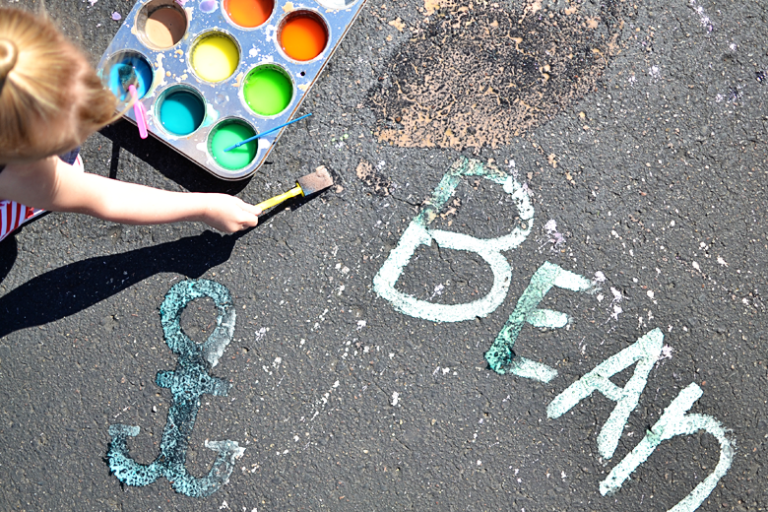 DIY Sidewalk Chalk Paint