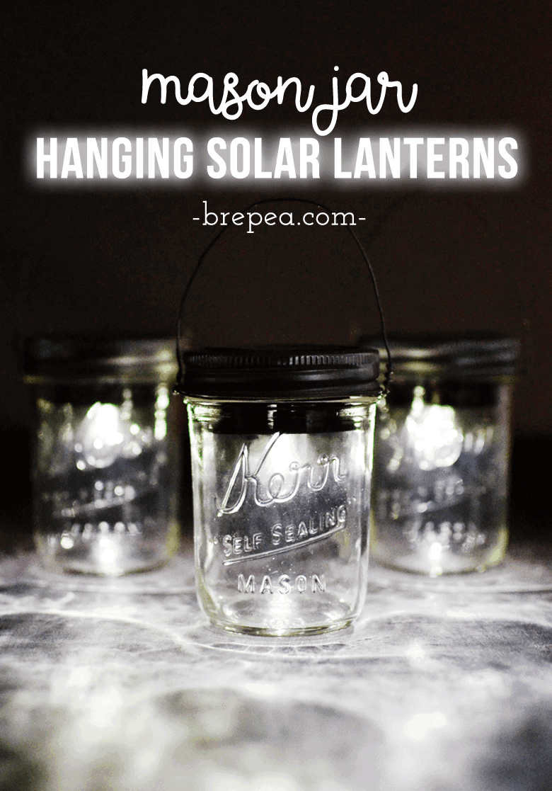 Make these Mason Jar Hanging Solar Lantern using just a few supplies: mason jars and solar lights!