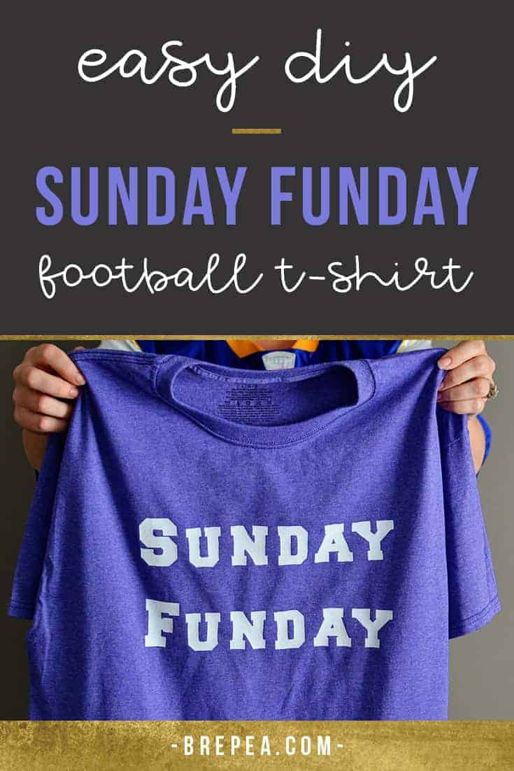 This DIY Sunday Funday football t-shirt is super easy to make!