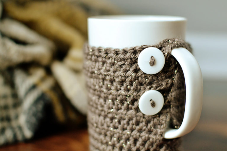 Simple Crochet Tall Coffee Mug Cozy