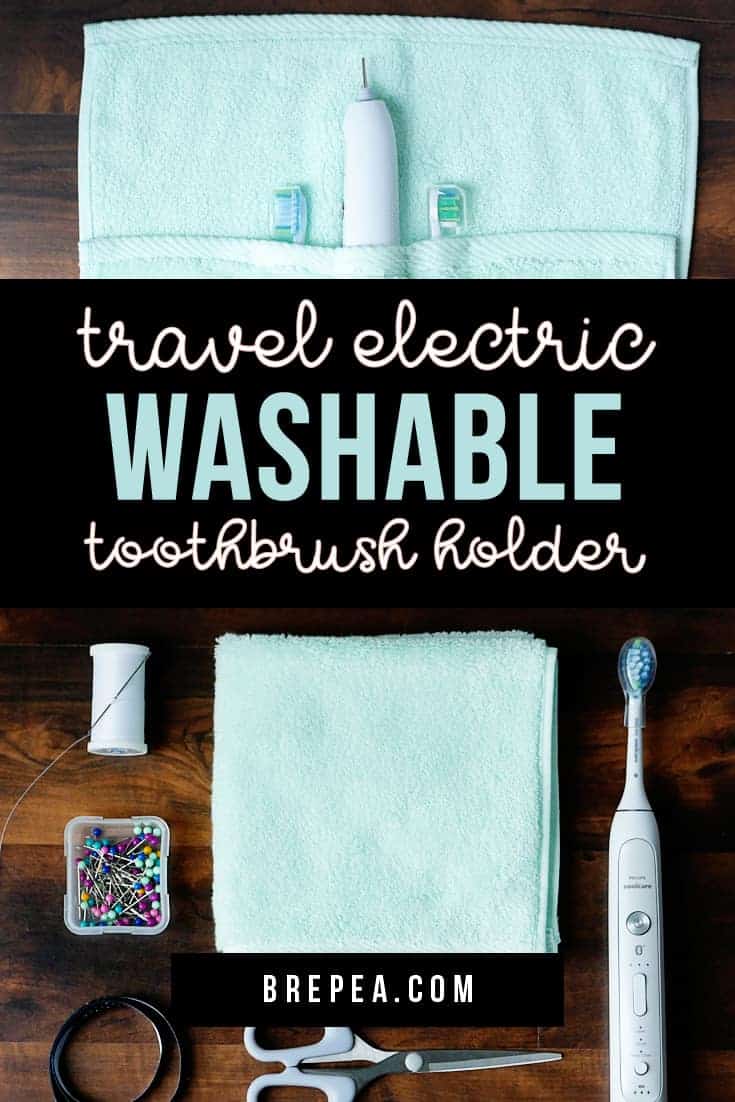 This DIY washable travel electric toothbrush holder is so easy to make, and it makes traveling with your electric toothbrush a breeze!