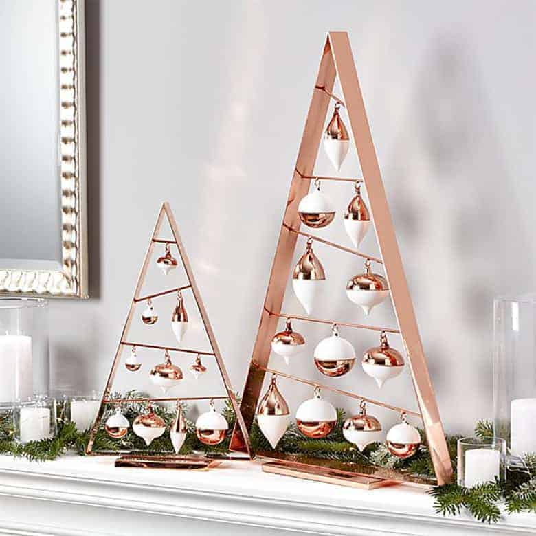 A-Frame Copper Ornament Trees