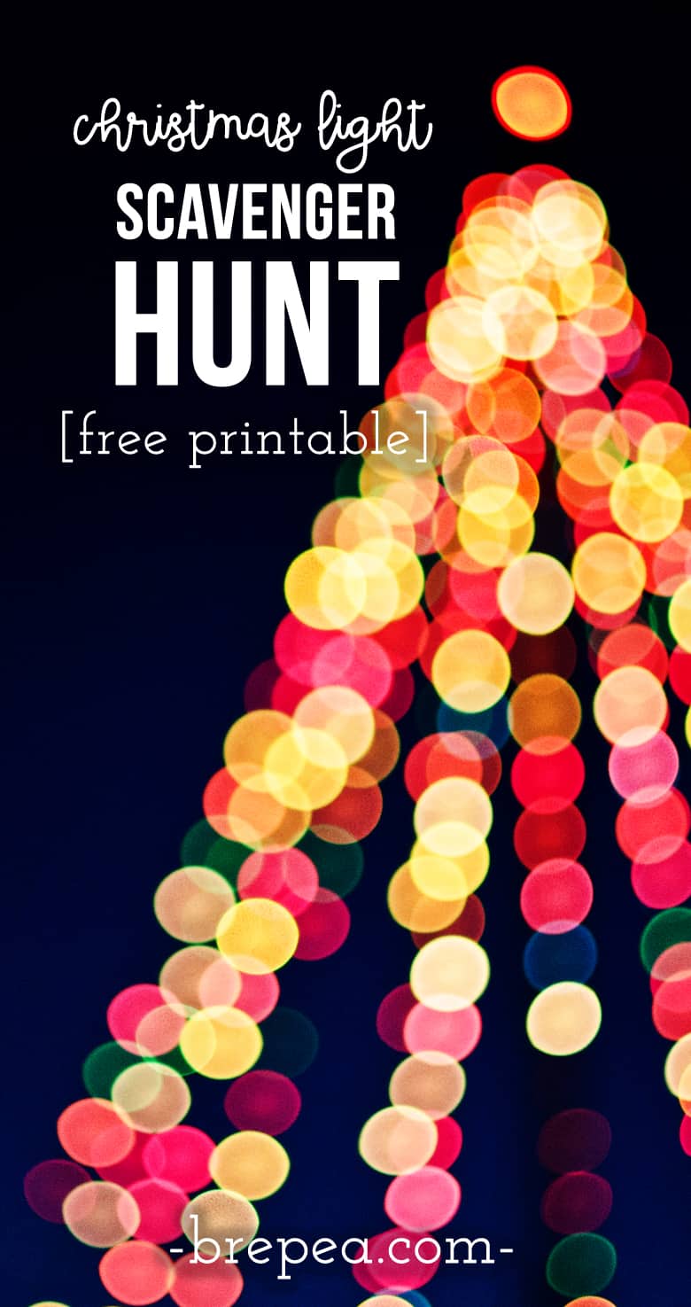 Start a new holiday family tradition with this Christmas light scavenger hunt free printable checklist!