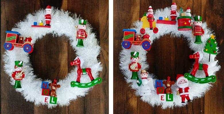 Repurposed Bread Clips into Wreath Ornaments - Color Me Thrifty