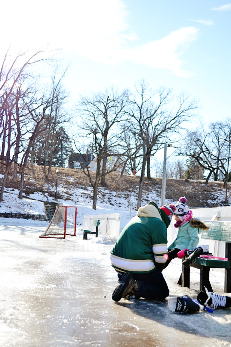 Outdoor Ice Skating at The Pit: Bean’s Official First Time Ice Skating