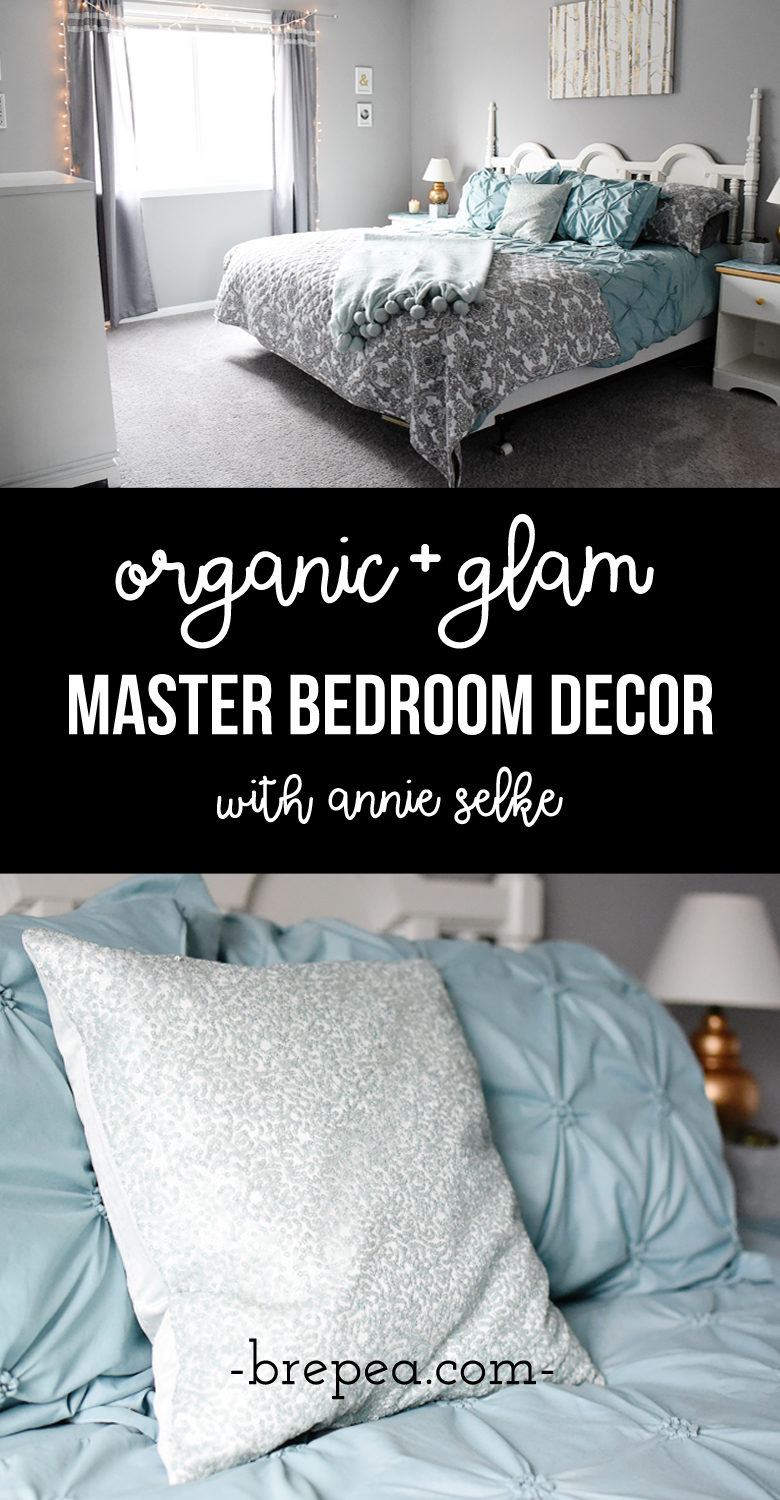 Organic and glam master bedroom decor ideas, love the mix of silver and gold!