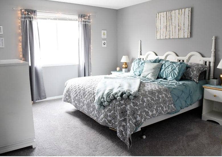 Organic and glam master bedroom decor ideas, love the mix of silver and gold!