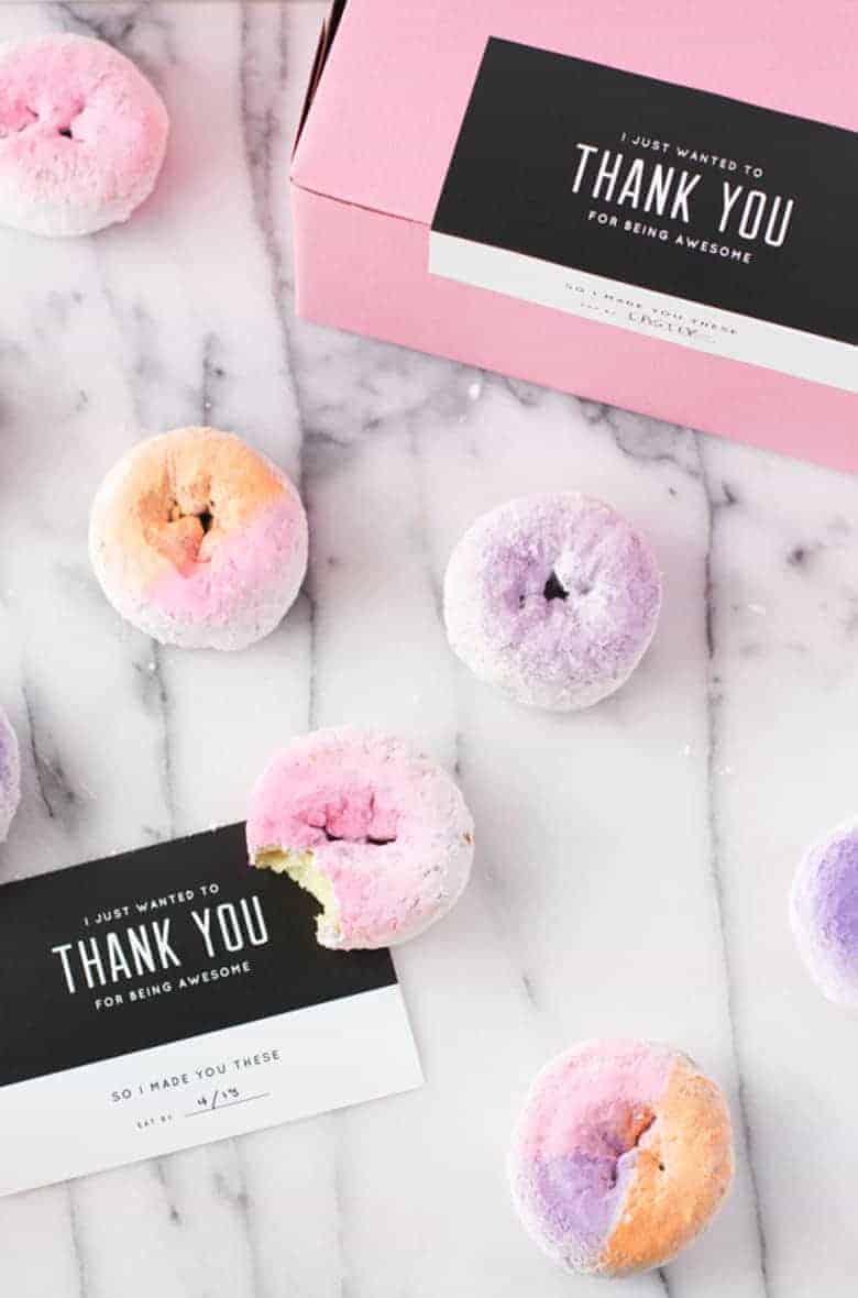 This free donut printable collection is the perfect solution for a quick DIY gift that everyone, including teachers, will love.