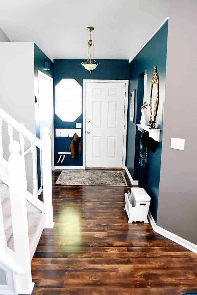 If you're looking for small entryway organization ideas for a drop zone, this is it! 