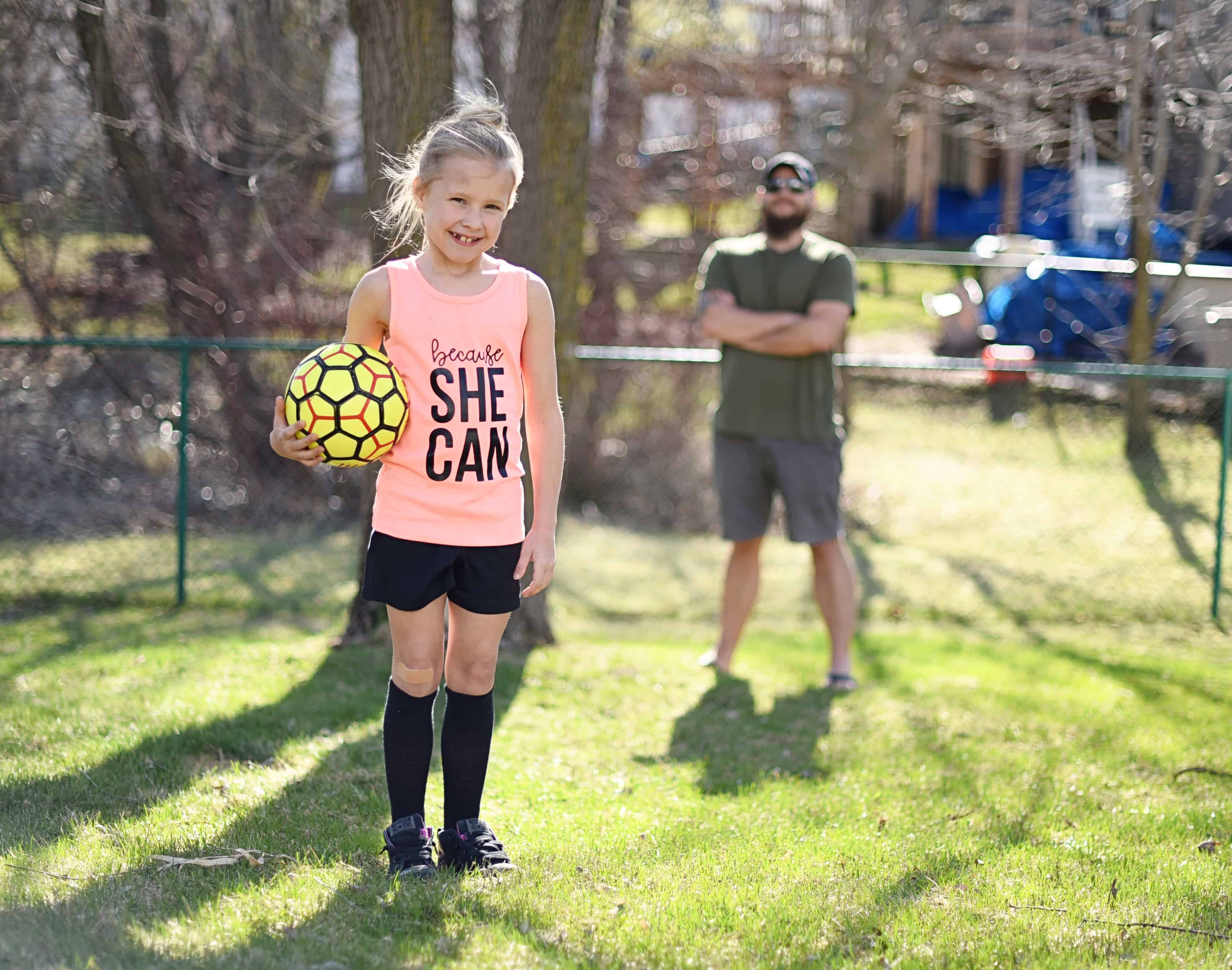 Make this "Because She Can" Girl Power Tank Top with vinyl and this free graphic!