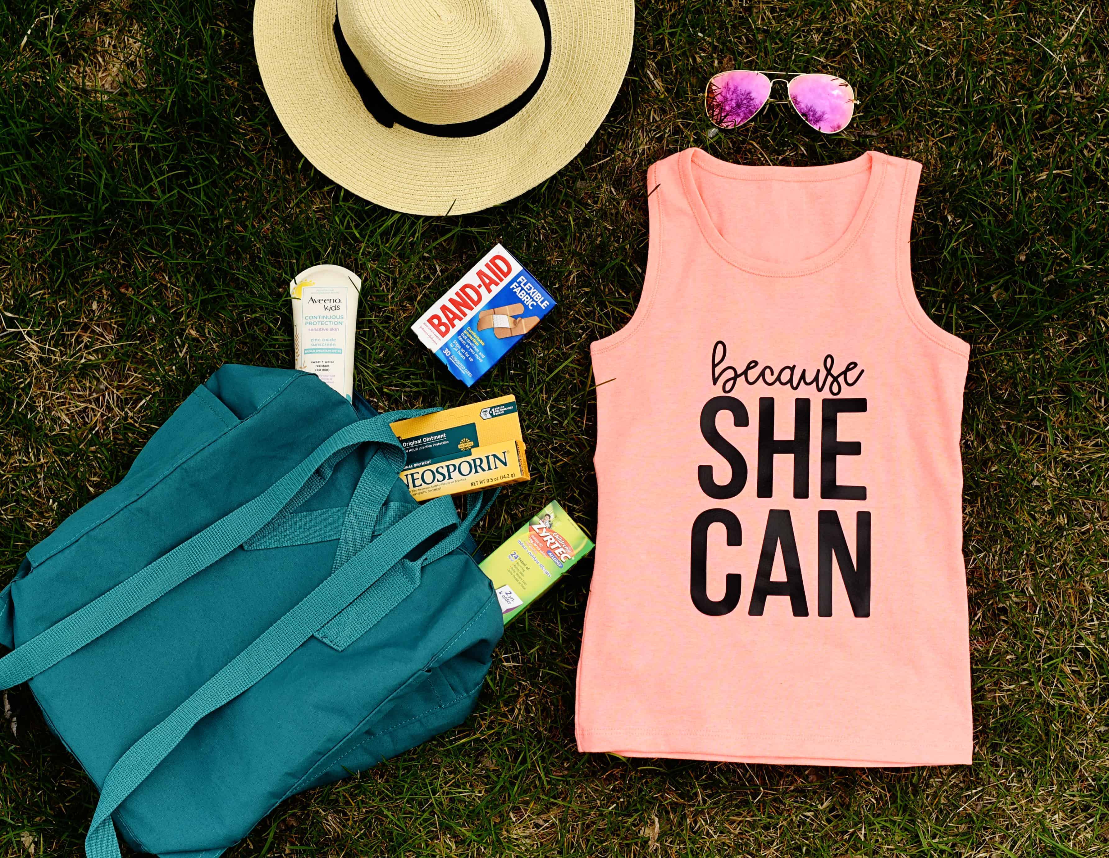 Make this "Because She Can" Girl Power Tank Top with vinyl and this free graphic!