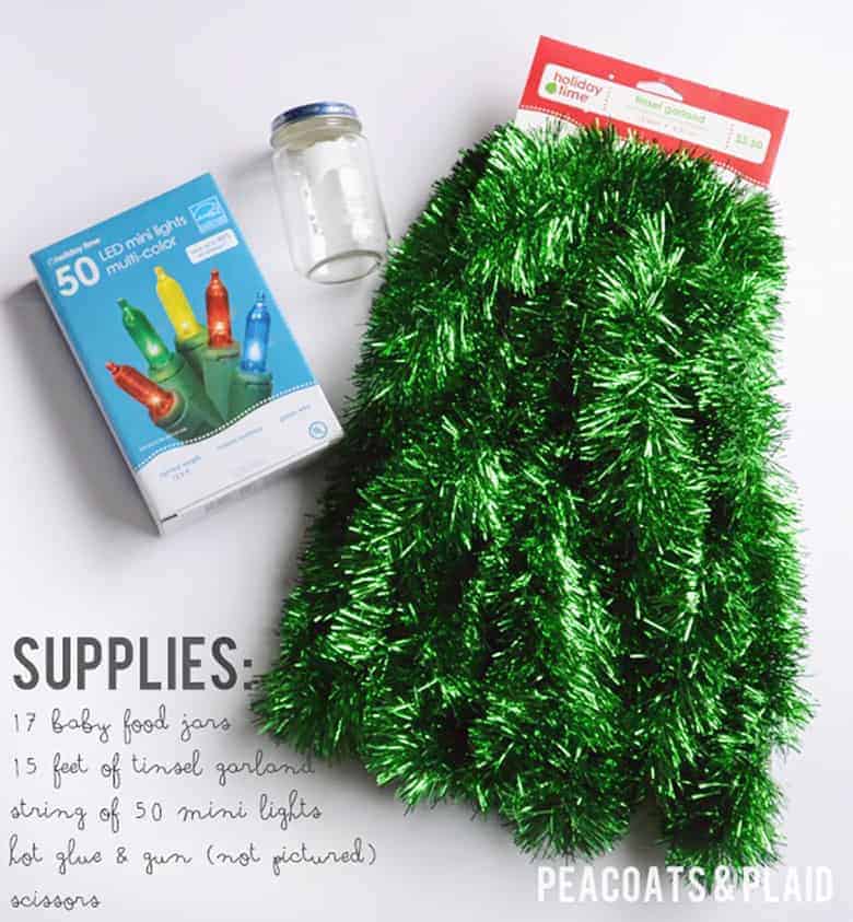 Baby Food Jar Crafts: Light Up Christmas Tree