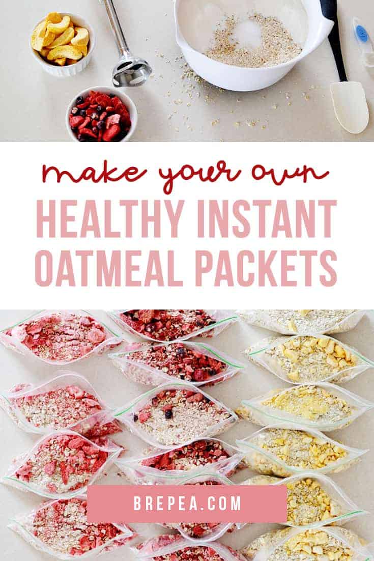Stop spending money on instant oatmeal packets! Make your own homemade DIY healthy instant oatmeal packets quick and easy with these recipes that include dried fruit.