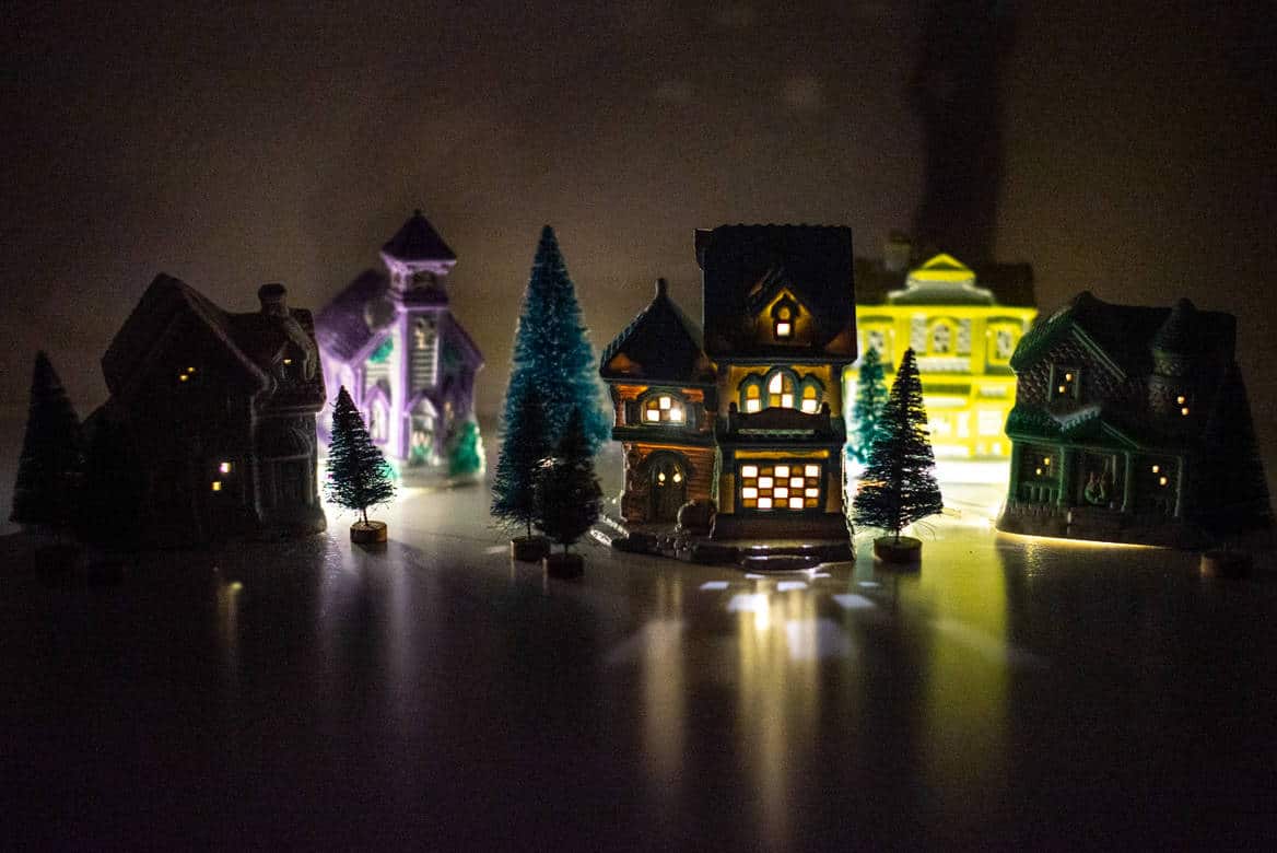 DIY Christmas Village Houses Upcycle Project