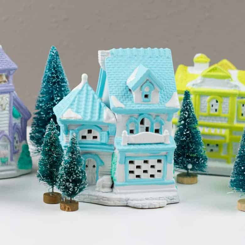 DIY Christmas Village Houses Upcycle