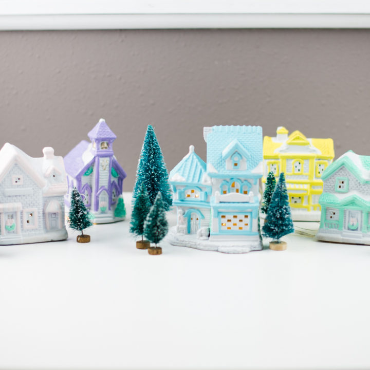 DIY Christmas Village Houses Upcycle