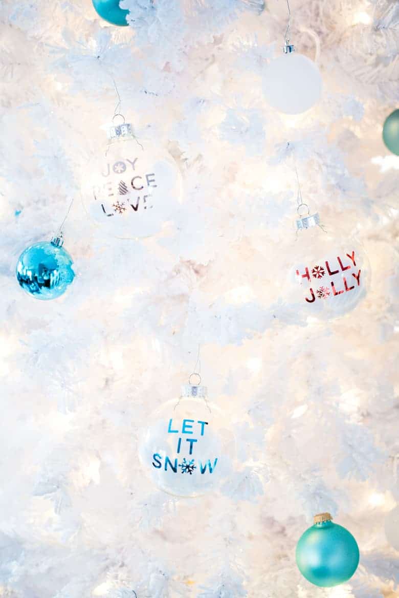 Pom Pom Filled Clear DIY Christmas Ornaments + 5 Things I Love About My Cricut Explore Air 2