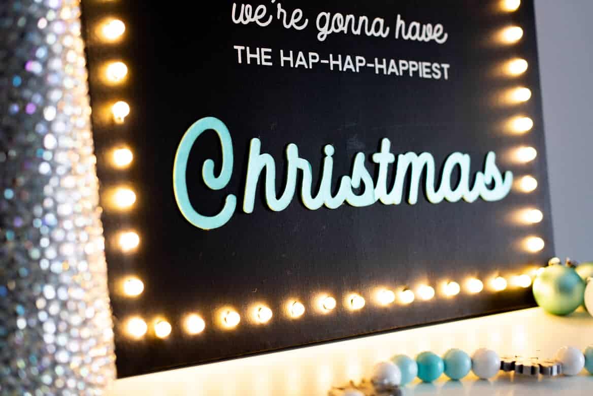DIY Light Up Marquee Christmas Sign