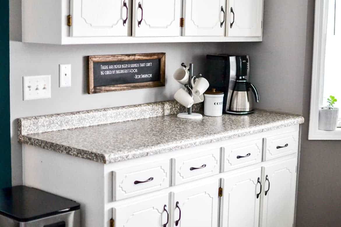 DIY Small Countertop At Home Coffee Bar