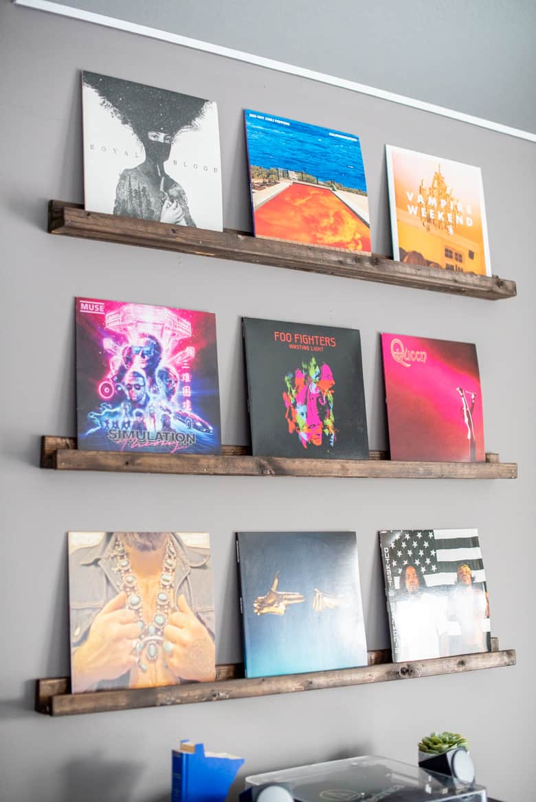 Now Playing Vinyl Record Wall Holder - Now Playing Vinyl Record Stand -  Vinyl Record Wall Mount Display Vinyl Wall Mount Record Shelf Hanging Wall