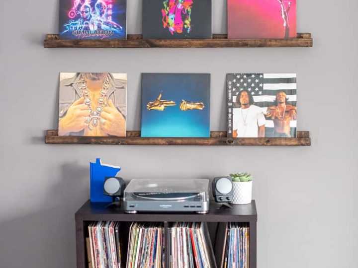 DIY Vinyl Record Wall Shelves
