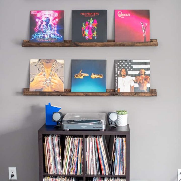 DIY Vinyl Record Wall Shelves