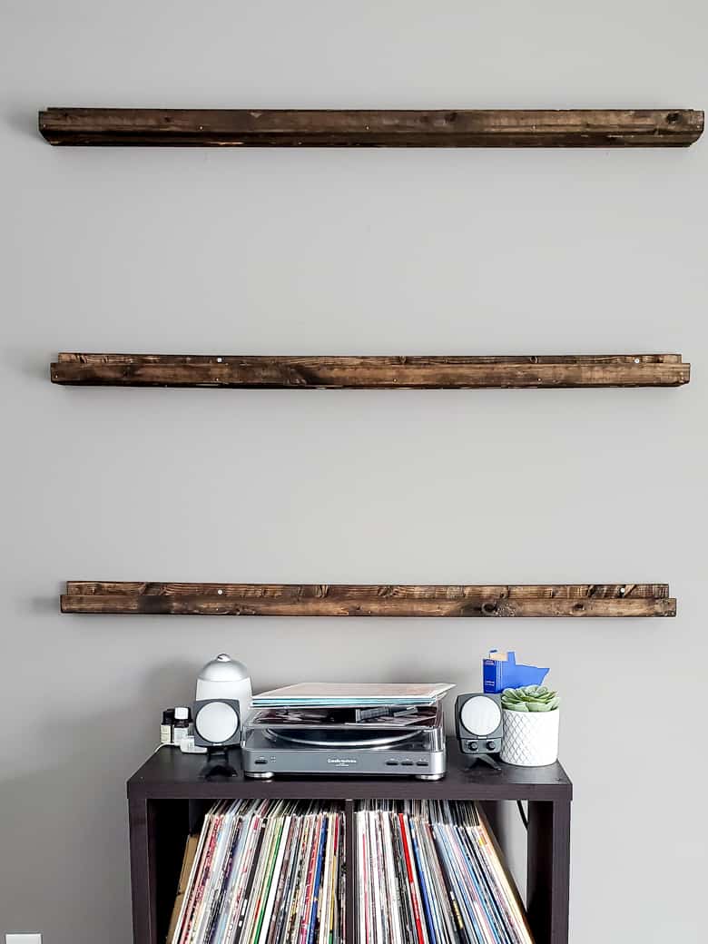 DIY Vinyl Record Wall Shelves