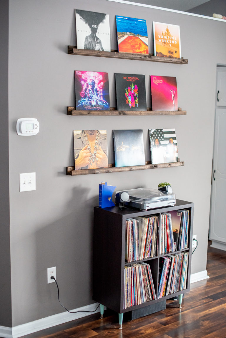 DIY Vinyl Record Wall Shelves