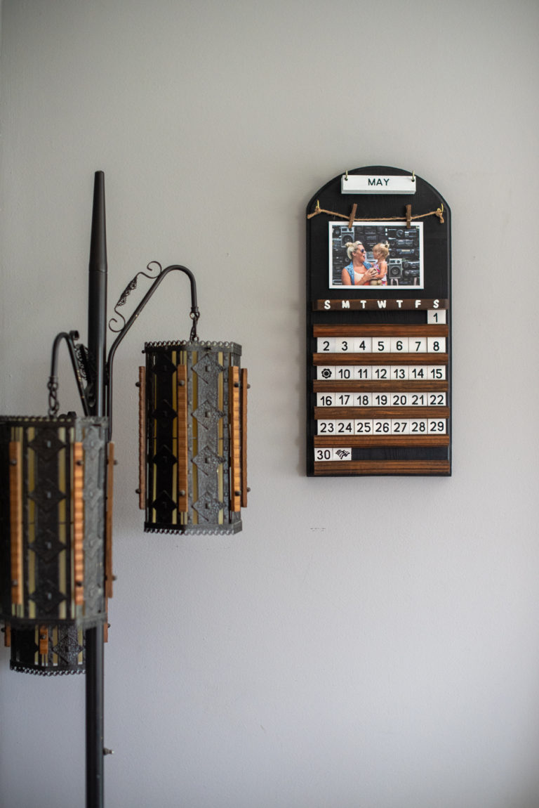 Thrift Store Wooden Perpetual Wall Calendar Makeover