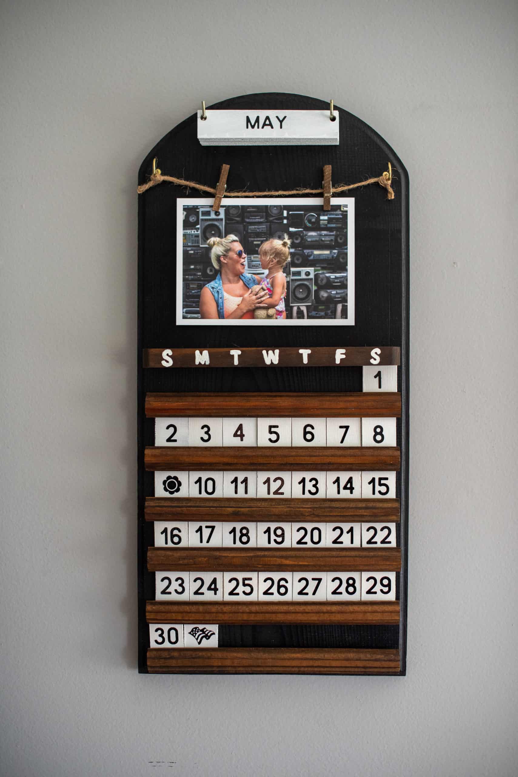 Thrift Store Wooden Perpetual Wall Calendar Makeover | Bre Pea Thrift Store Wooden Perpetual Wall Calendar Makeover | Bre Pea
