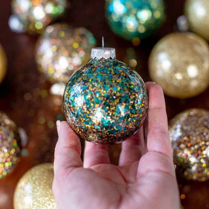 Polycrylic Glitter Christmas Ornaments