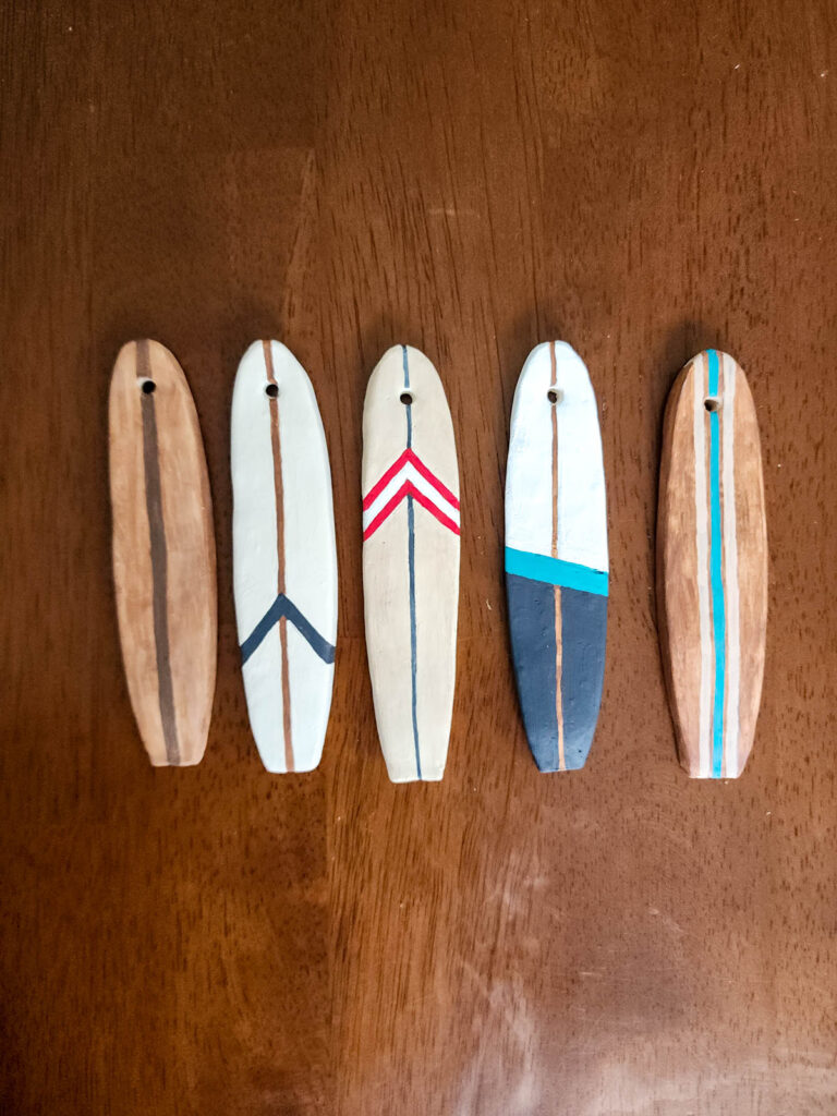 DIY Vintage Air Dry Clay Surfboards